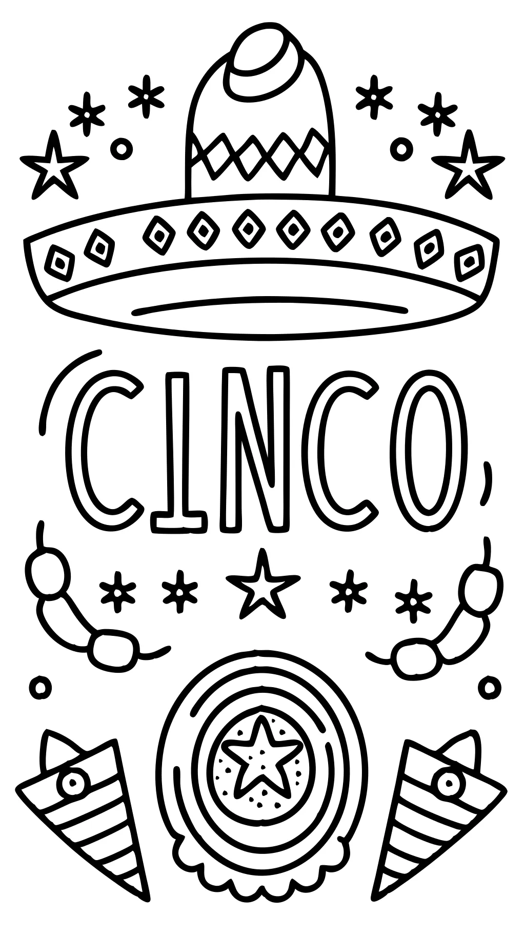 coloring pages of cinco de mayo